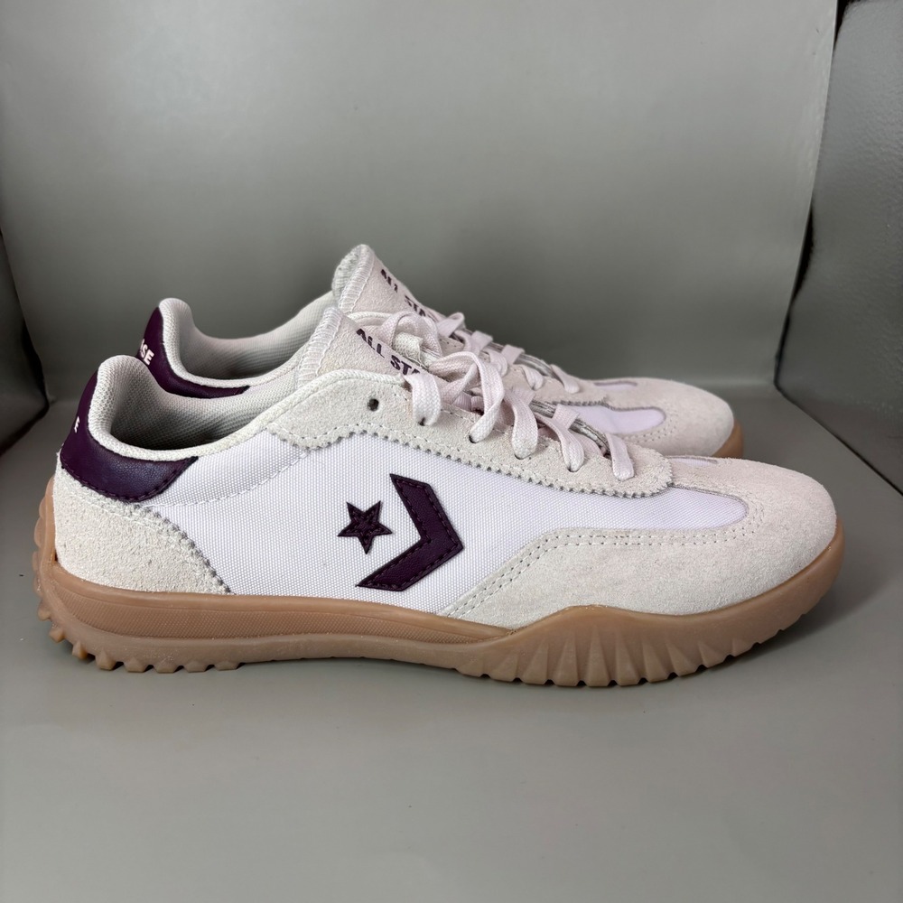 Converse Run Star Trainer Egret Dark Wine Gum Low Top Sneakers A10450C Womens 6